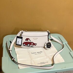 Kate Spade White Crossbody Bag with Disney Design